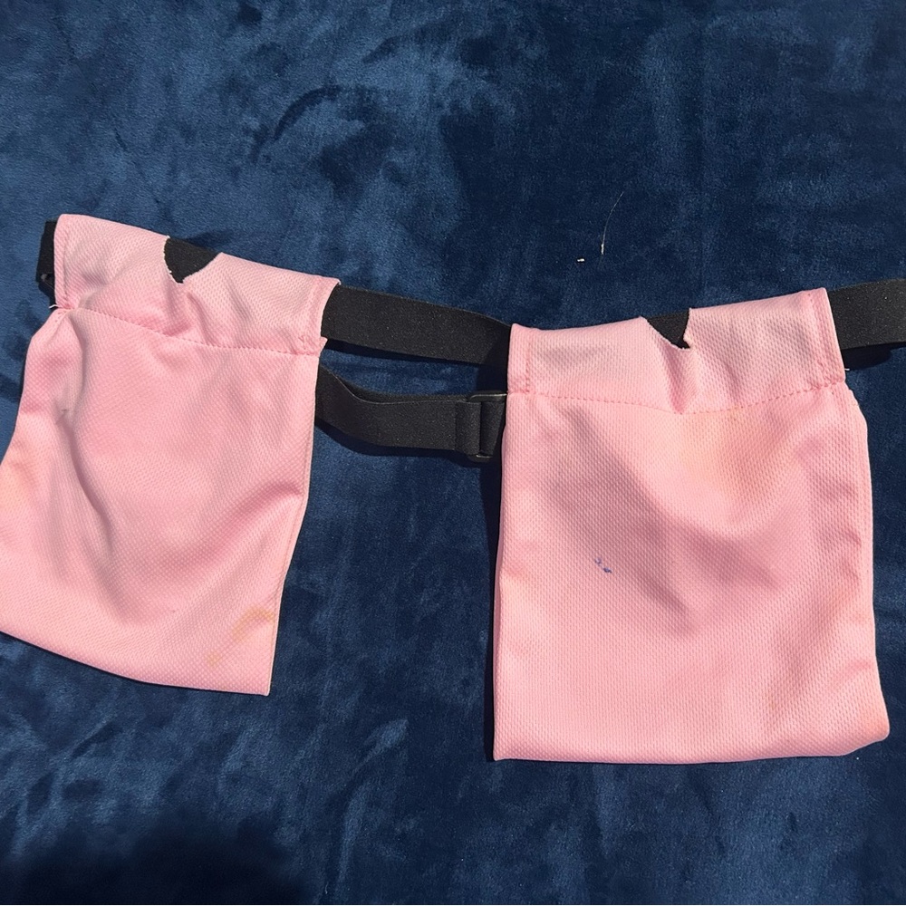 Pink Waist Pouch with Black Straps